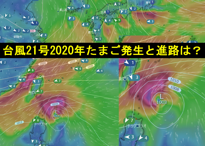 台風21号たまご2020Windy