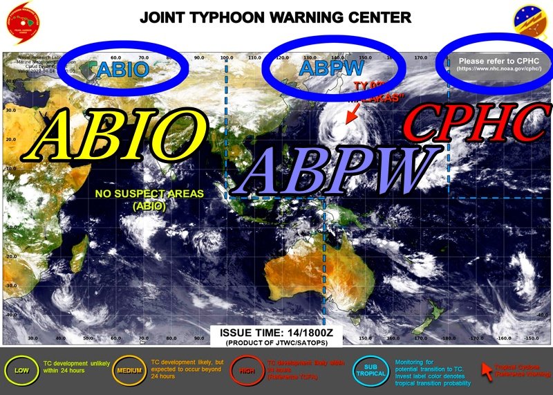 米軍JTWC衛星画像ABIOとABPWとCPHC