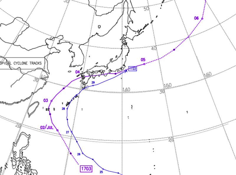 最初の台風関連の記事2017年