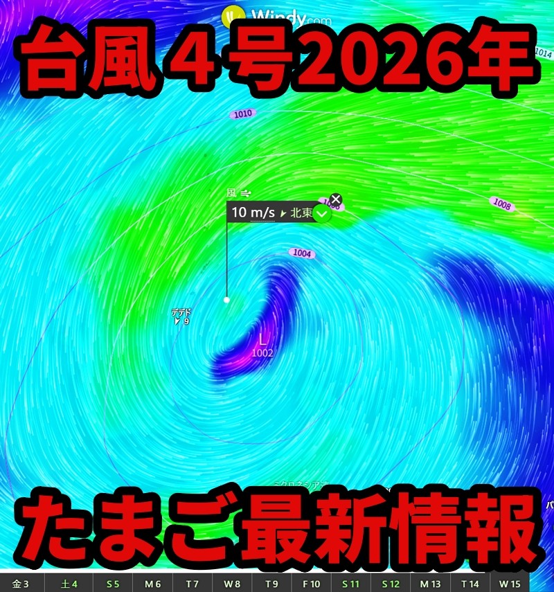 台風4号2026年たまご熱帯低気圧の最新情報